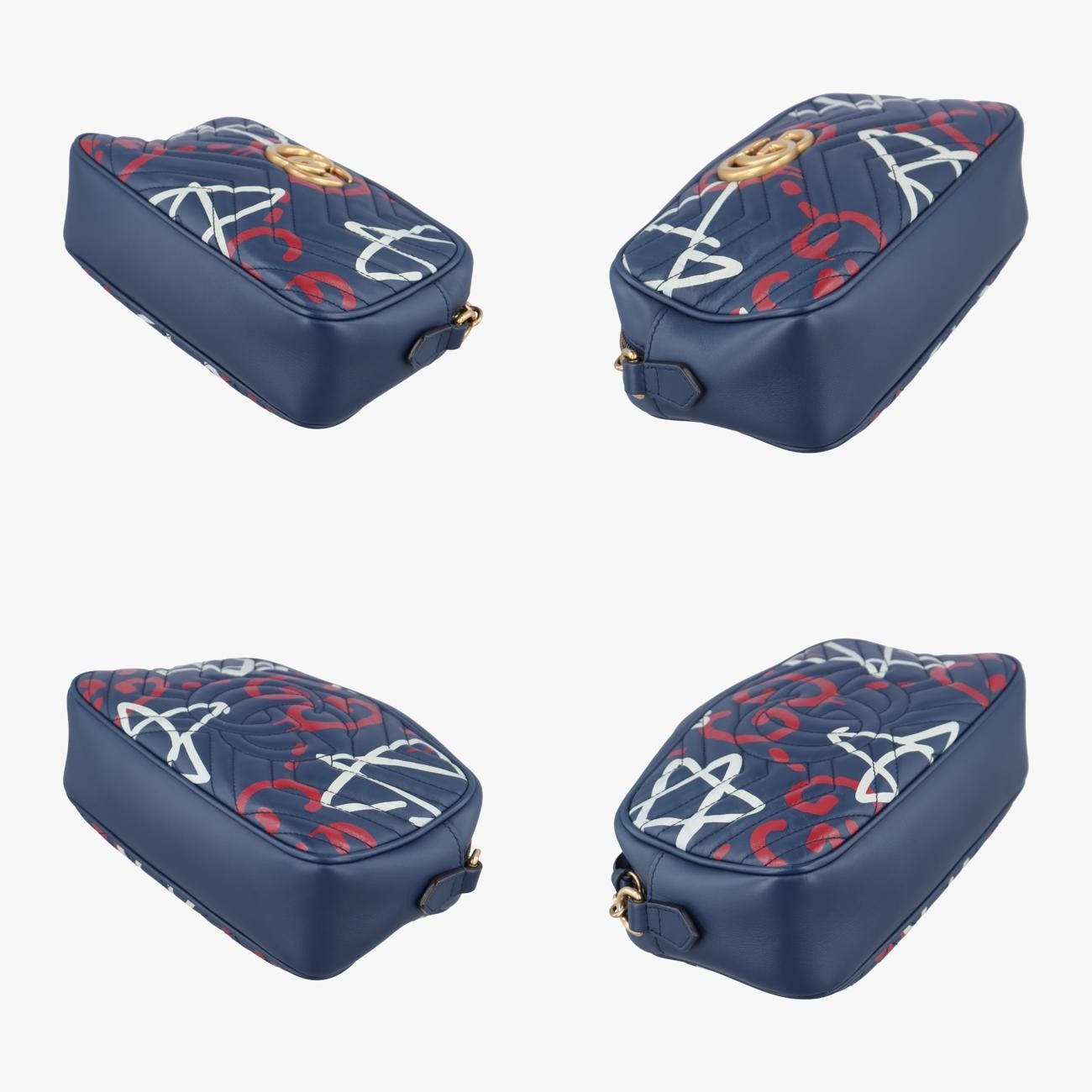 グッチGucciGGマーモントブルーレザー447632F020853260