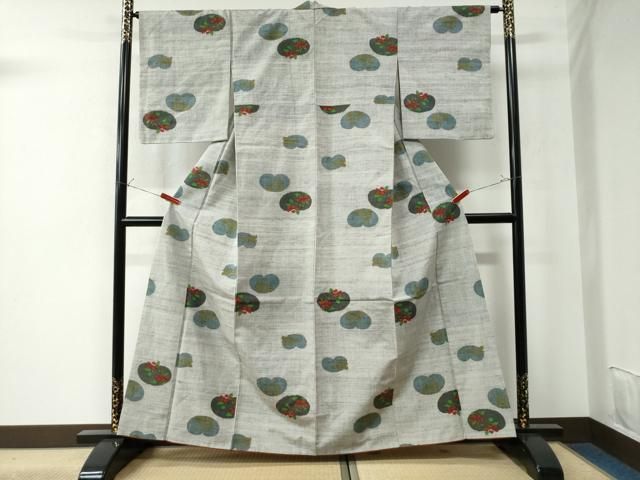 平和屋着物○小千谷紬 草花文 正絹 逸品 CAAU3012yc - メルカリ