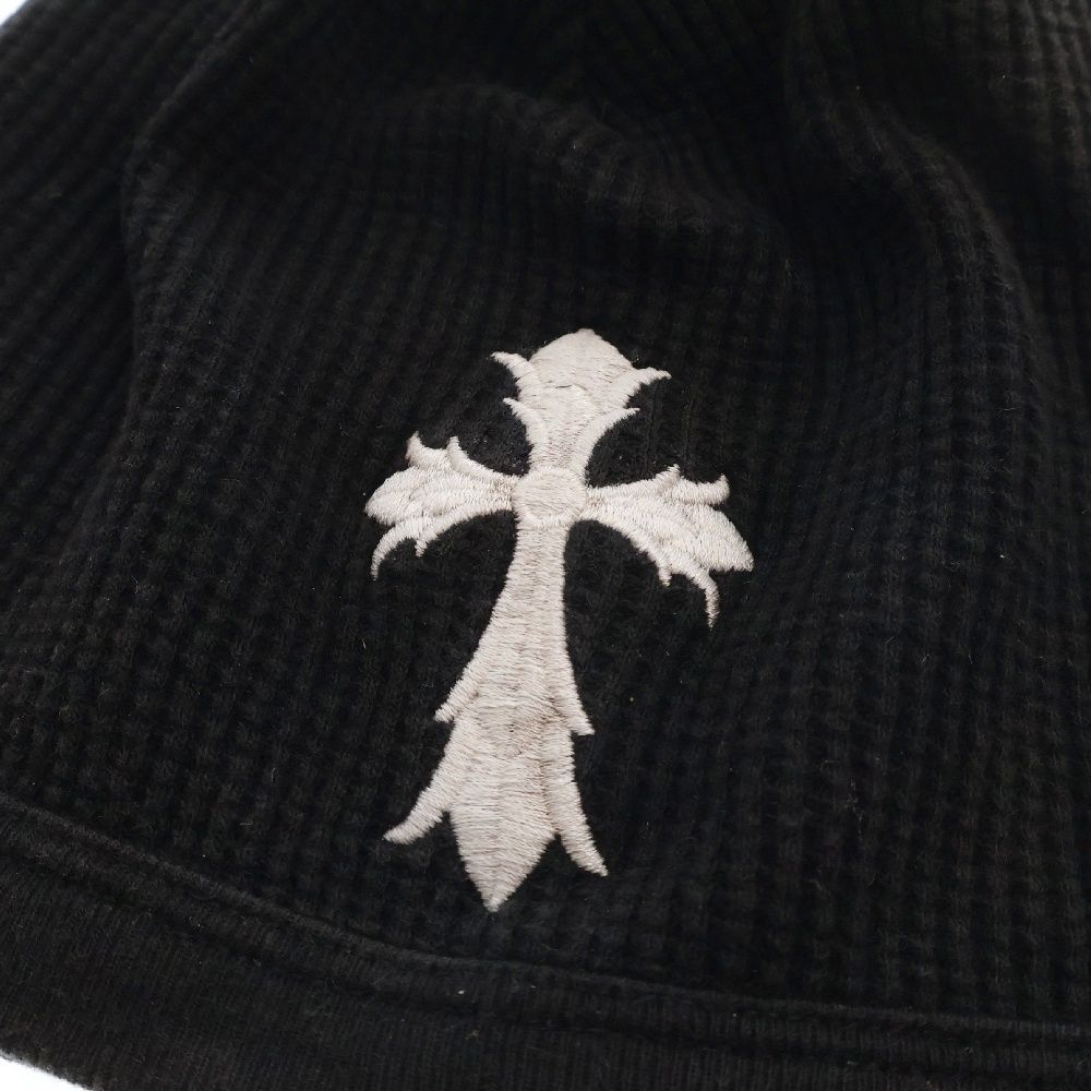 CHROME HEARTS (クロムハーツ) クロス刺繍 サーマル コットン ビーニー