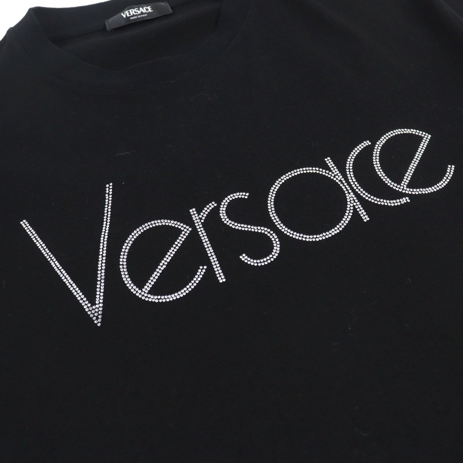 新品★VERSACE ヴェルサーチェ★レタリングロゴコットンTシャツ VERSACE ヴェルサーチェ メデューサ ロゴ Tシャツ 半袖 (VERSACE