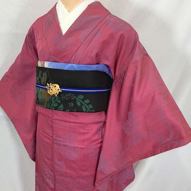 409aa7◇売り尽くしセール！アンティーク着物 蔦 葡萄 Kimono 大正