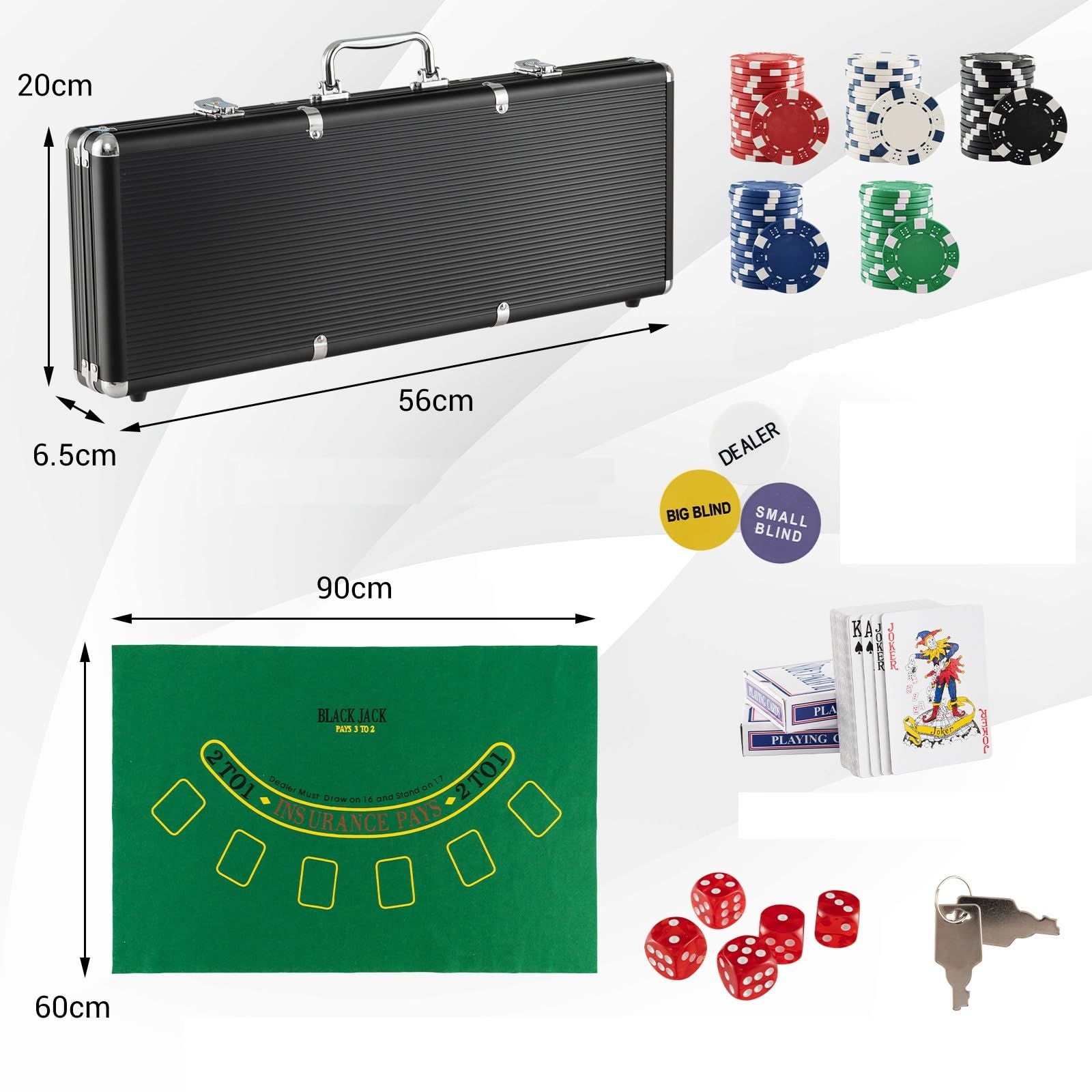 【本格】ポーカーチップセット&マット、コバックトランプ付 Amazon.co.jp: ポーカーセット - カジノ用品: おもちゃ