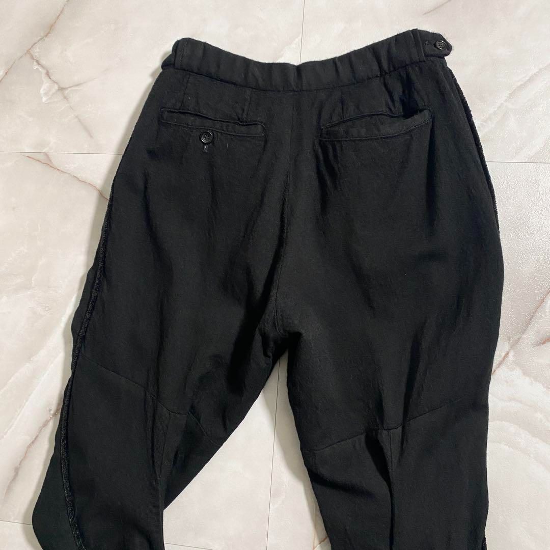 A15887 コムデギャルソン ウール縮絨カーブパンツ ブラック XS DECORATOM_COM_BR