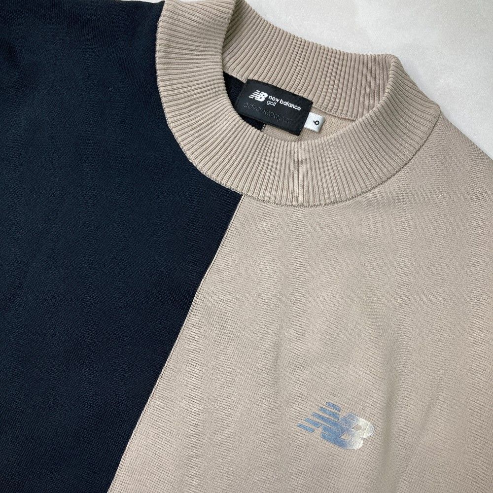 サイズ：6 NEW BALANCE GOLF ニューバランス 2024年 半袖 ニット セーター バイカラー ベージュ系 [240101428907] ゴルフウェア メンズ ストスト サイズ：6 NEW BALANCE GOLF ニューバランス 2024年 半袖 ニット