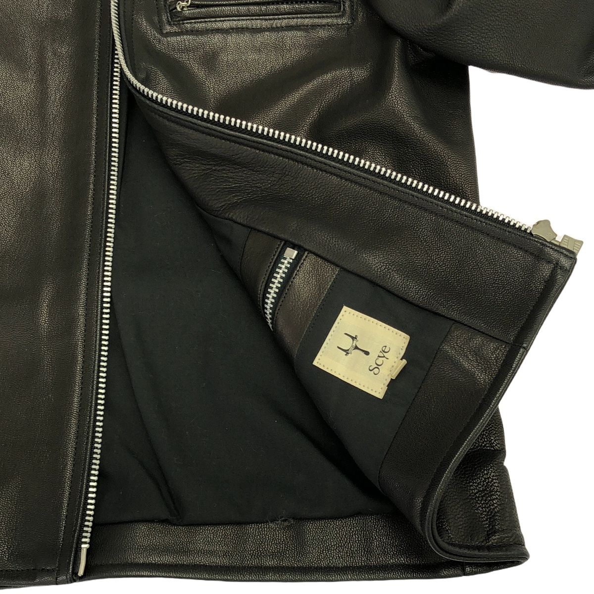 SCYE サイ ラム シングルレザーライダースジャケット 1209-63092