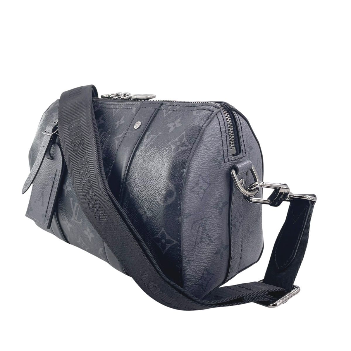 LOUIS VUITTON ルイ ヴィトン シティ･キーポル M45936 モノグラム･エクリプス キャンバス ブラック ノワール メンズ ショルダーバッグ 25023077 RD