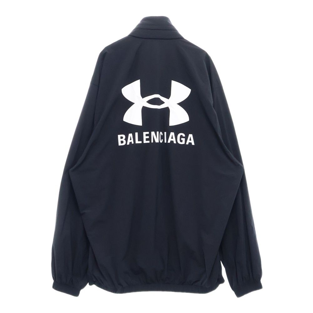 BALENCIAGA バレンシアガ 25SS ×UNDER ARMOUR Windbreaker アンダーアーマー バックロゴ ウィンドブレーカー トラックジャケット ブラック 814127