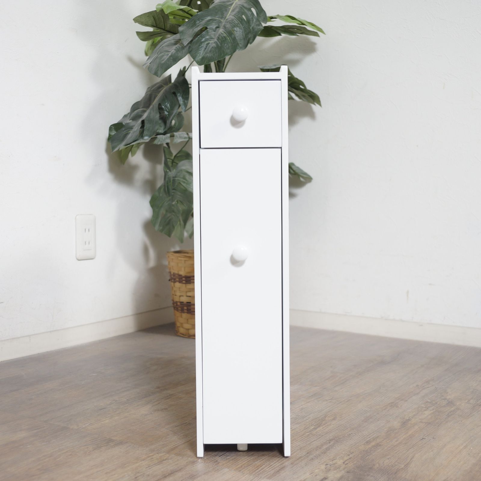 送料無料 Y 【新品】すき間にピッタリ スリムトイレラック 幅14cm 省