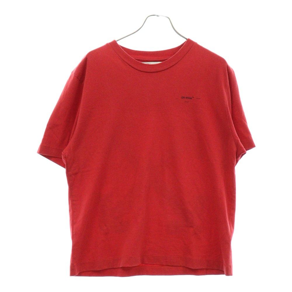 OFF-WHITE (オフホワイト) 13SS アロープリント クルーネック 半袖Tシャツ レッド OMAA027S20185019