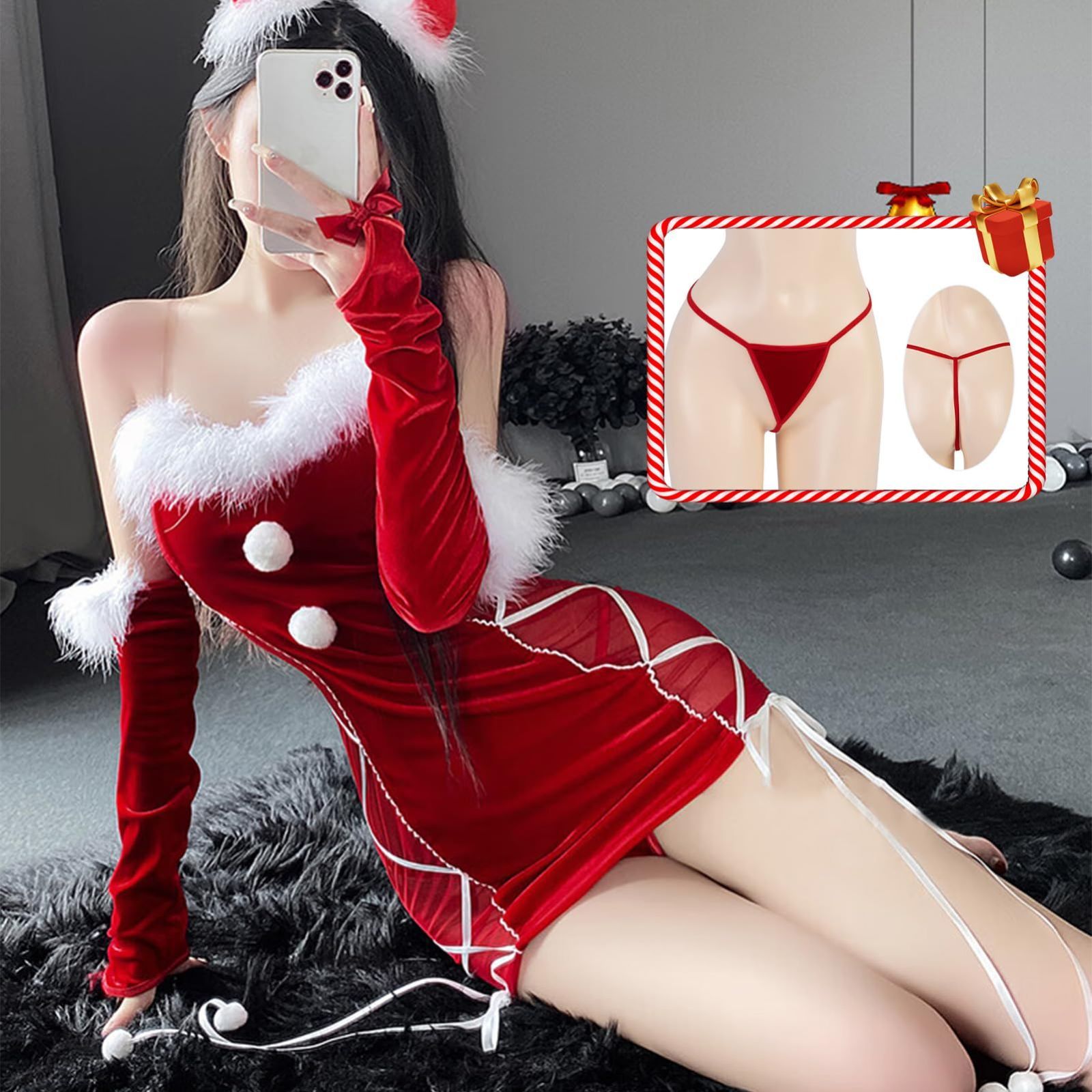 新着商品】レディース セクシー モフモフ クリスマスコスチュームセクシー クリスマスプレゼント クリスマス コスプレ コスプレ クリスマスプレゼント  サンタ コスプレ セクシー サンタ サンタ コスプレ レディース セクシーサンタ サンタさん [Formem - メルカリ