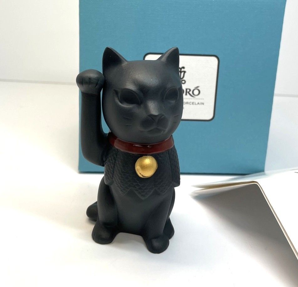 リヤドロ猫の置物 アンテークLLADRO陶器製