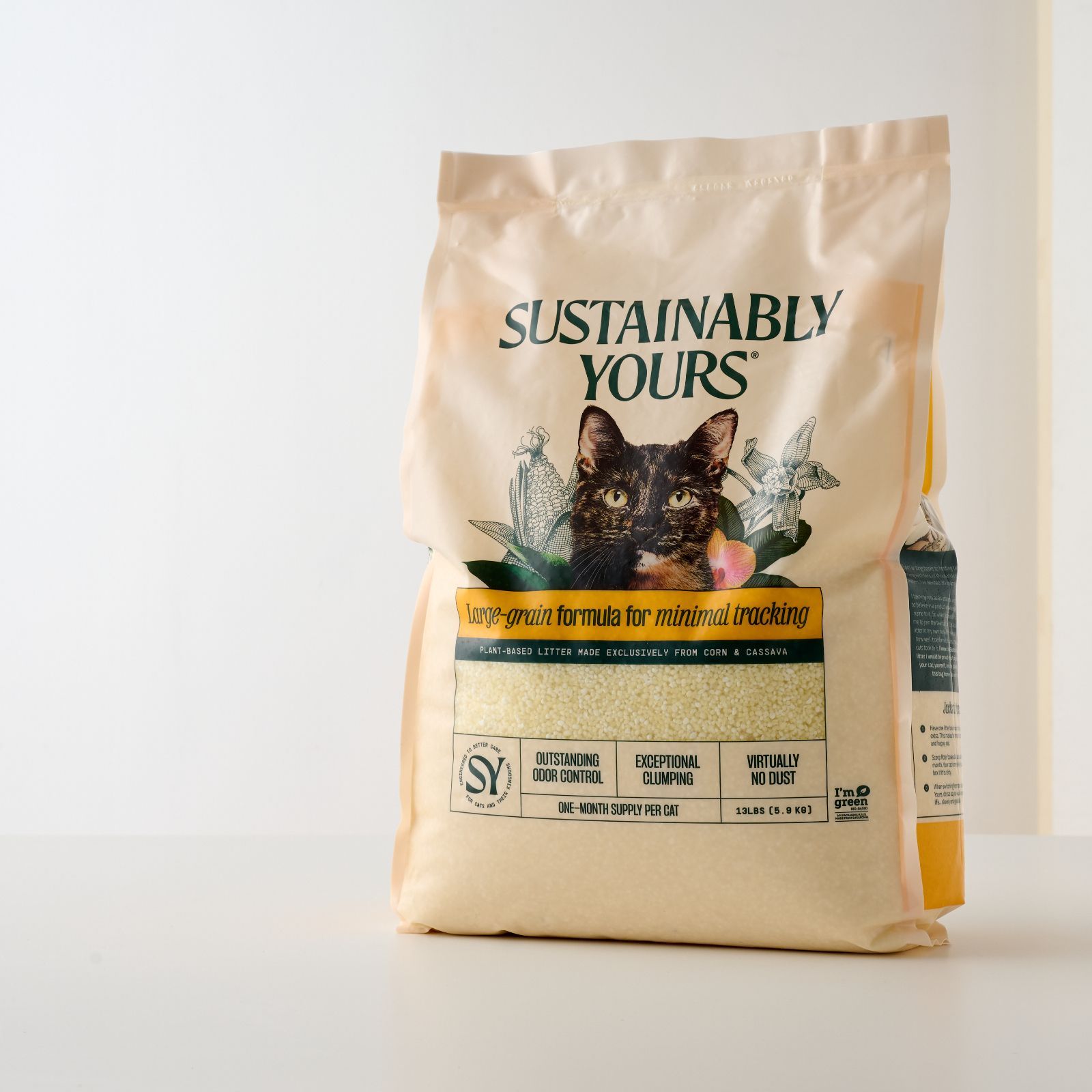 訳アリ サスティナブリーユアーズMULTI-CAT Large Grain 3袋 猫砂 穀物系 一部袋破れあり補修済み アルマ様
