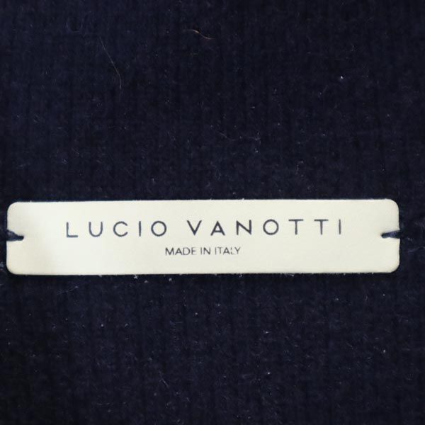 ルーチョバノッティ ニット ロング ジャケット 2 紺 LUCIO VANOTTI