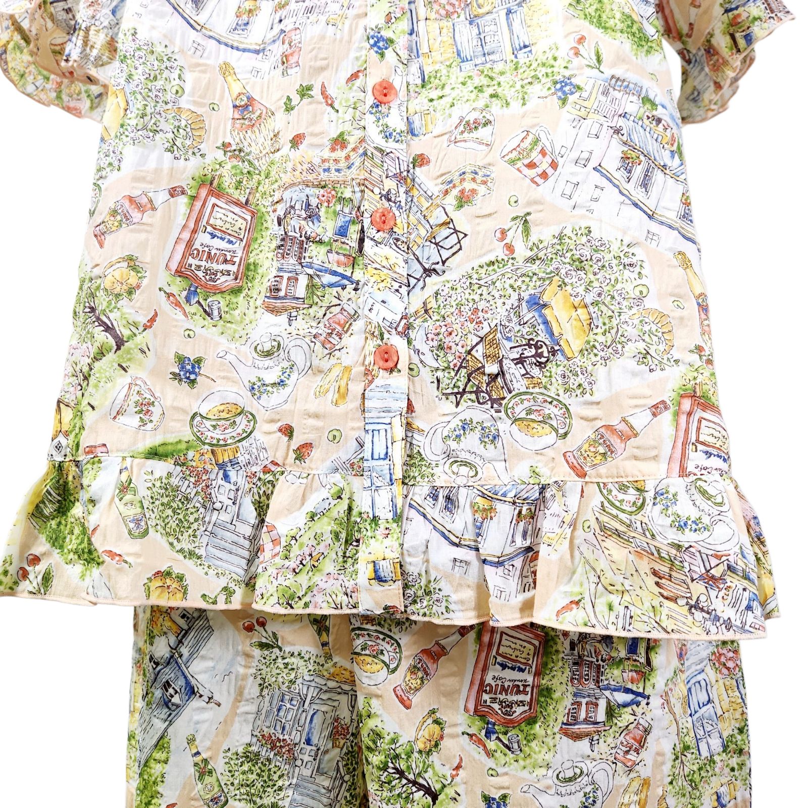 春物入荷！！ 鴨居羊子 TUNIC 5分袖全開 パジャマ 80ローン
