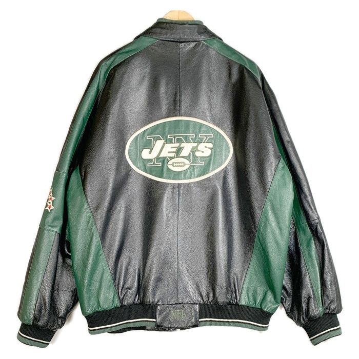 NFL NEW YORK JETS ニューヨーク・ジェッツ オールレザー スタジャン