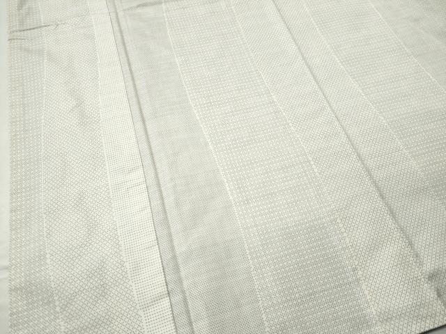 平和屋着物○本場大島紬 白大島 7マルキ よろけ縞 ますいわ屋扱い 福原