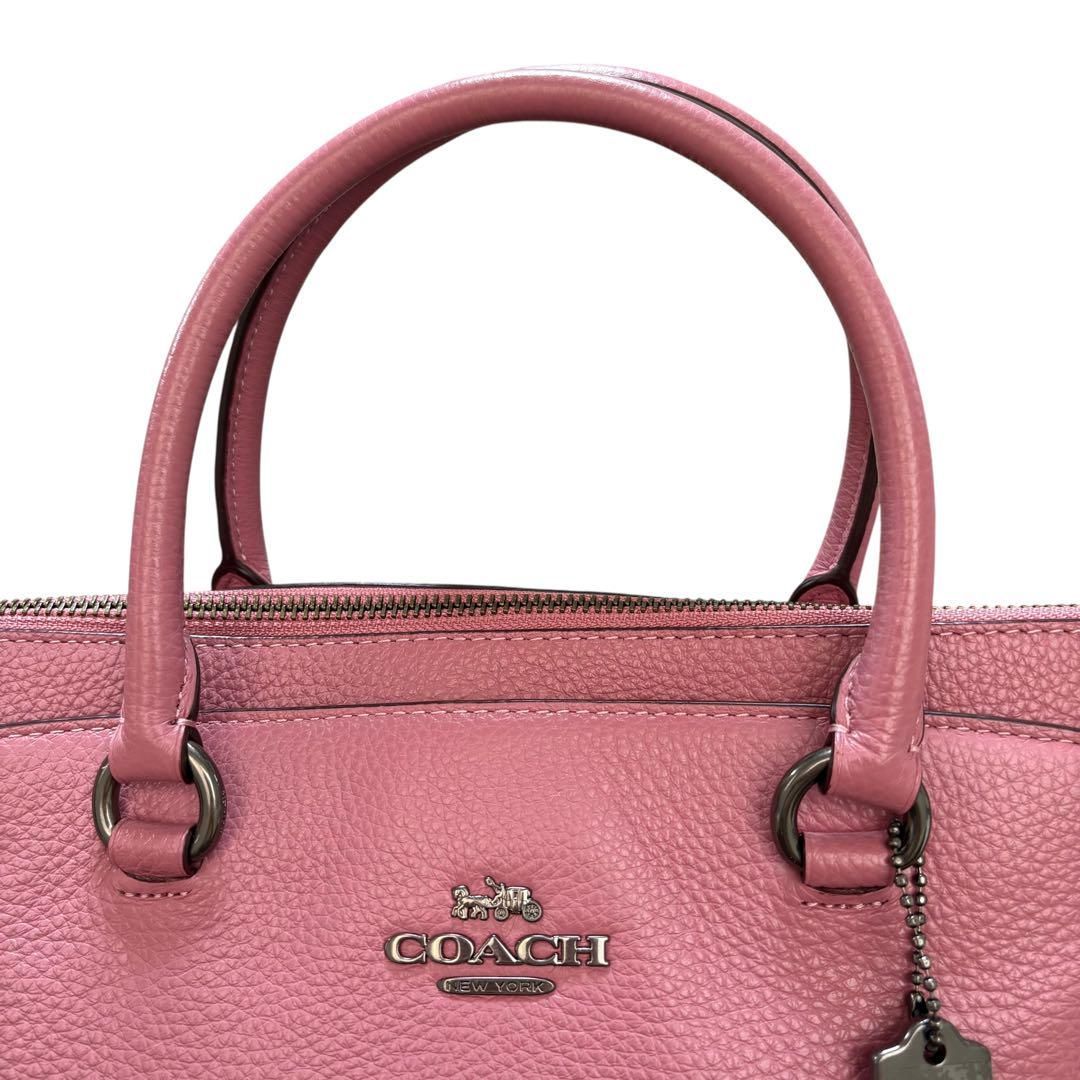 COACH ピンク レザー 2wayハンドバッグ 美品 コーチ COACH レザー 2way ハンドバッグ トートバッグ
