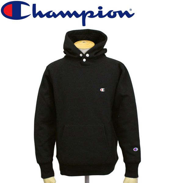 Champion (チャンピオン) C3-L108 ReverseWeave STORMSHELL HOODED SWEAT ストームシェル フーデッドスウェットシャツ 全3色 CN013 090ブラック XL