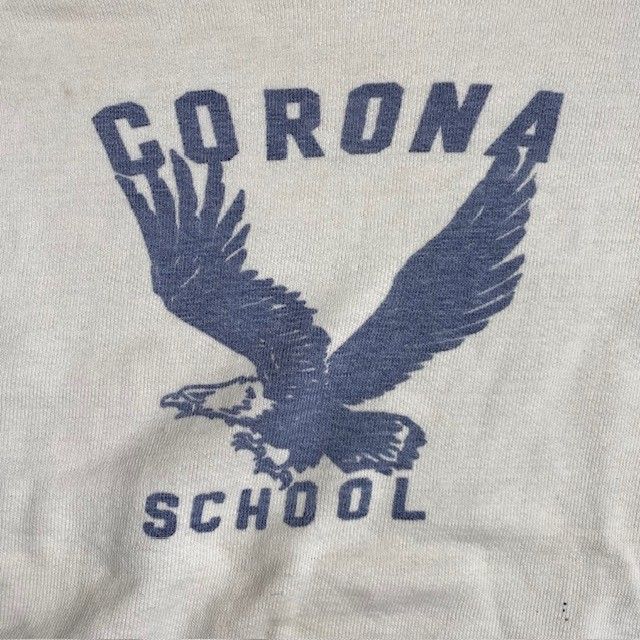 50's 60's unknown スウェット CORONA SCHOOL 染み込みプリント