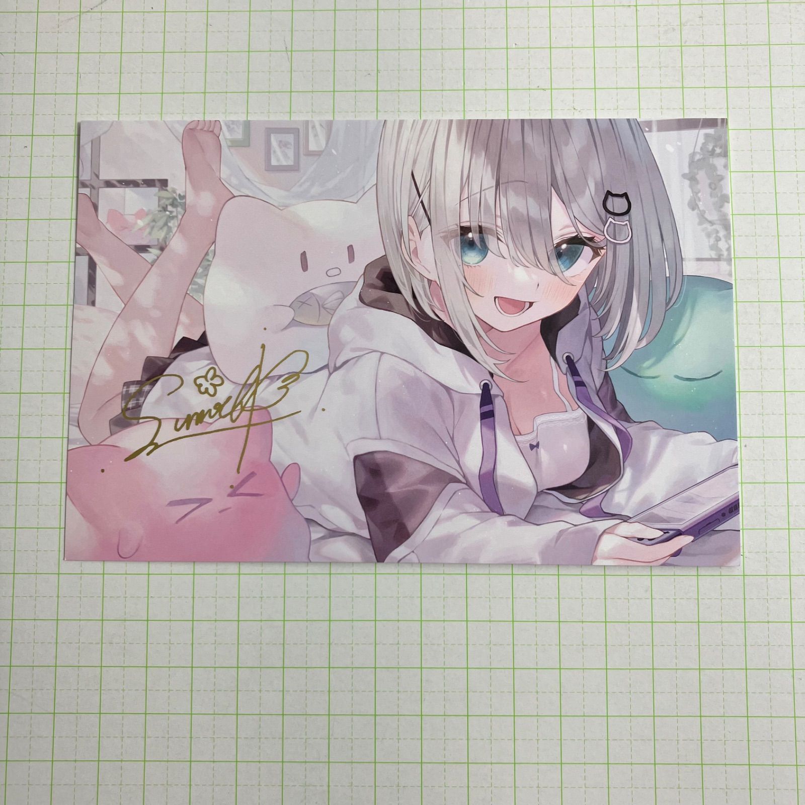 瀬戸店】花芽すみれ 活動4周年 箔押しサイン入り ポストカード ぶいす