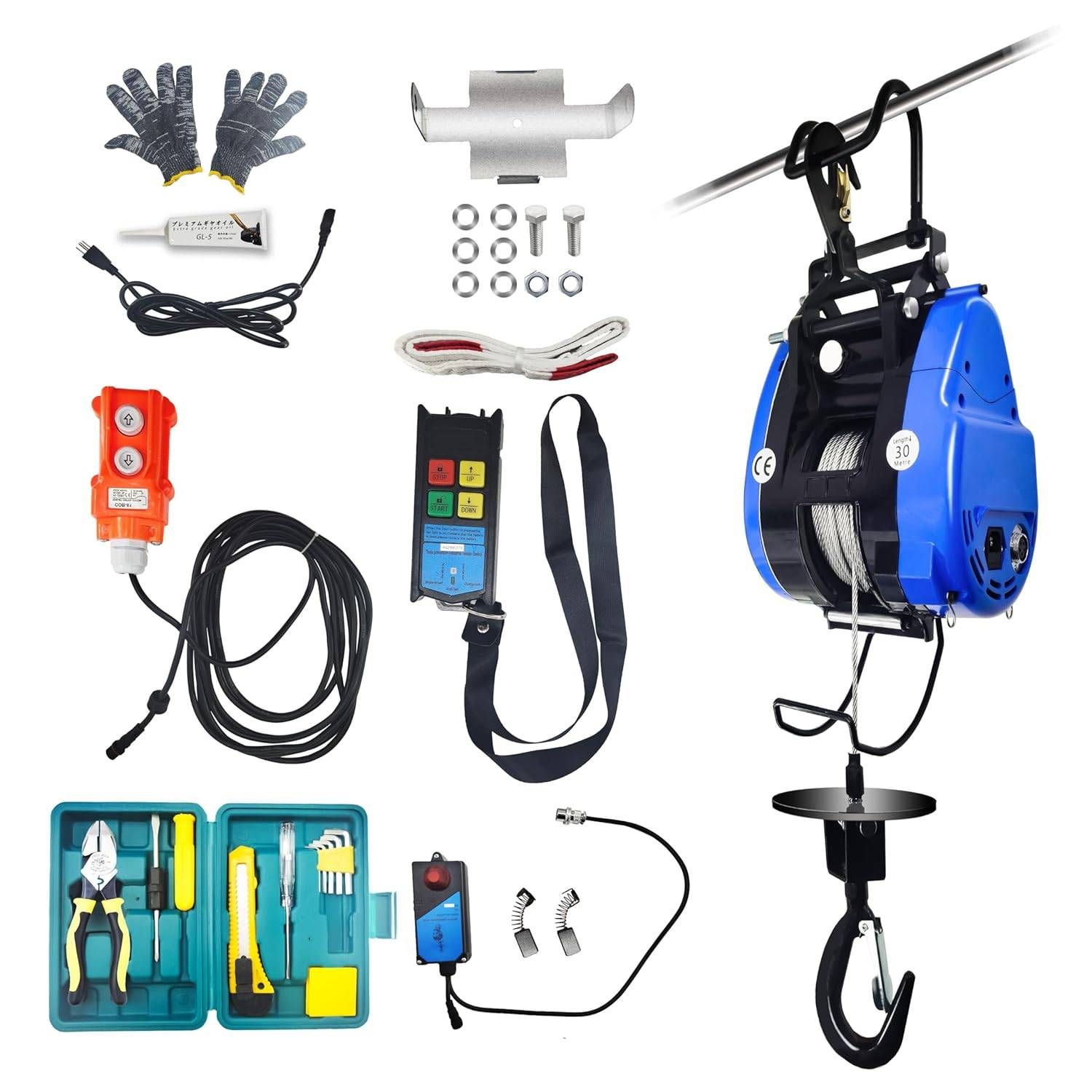 電動ウインチ電動ホイスト1500W(100KGリフト高さ25M)1468 電動ウインチ 電動ホイスト1500W (100KGリフト高さ25M)1468 事務・店舗用品