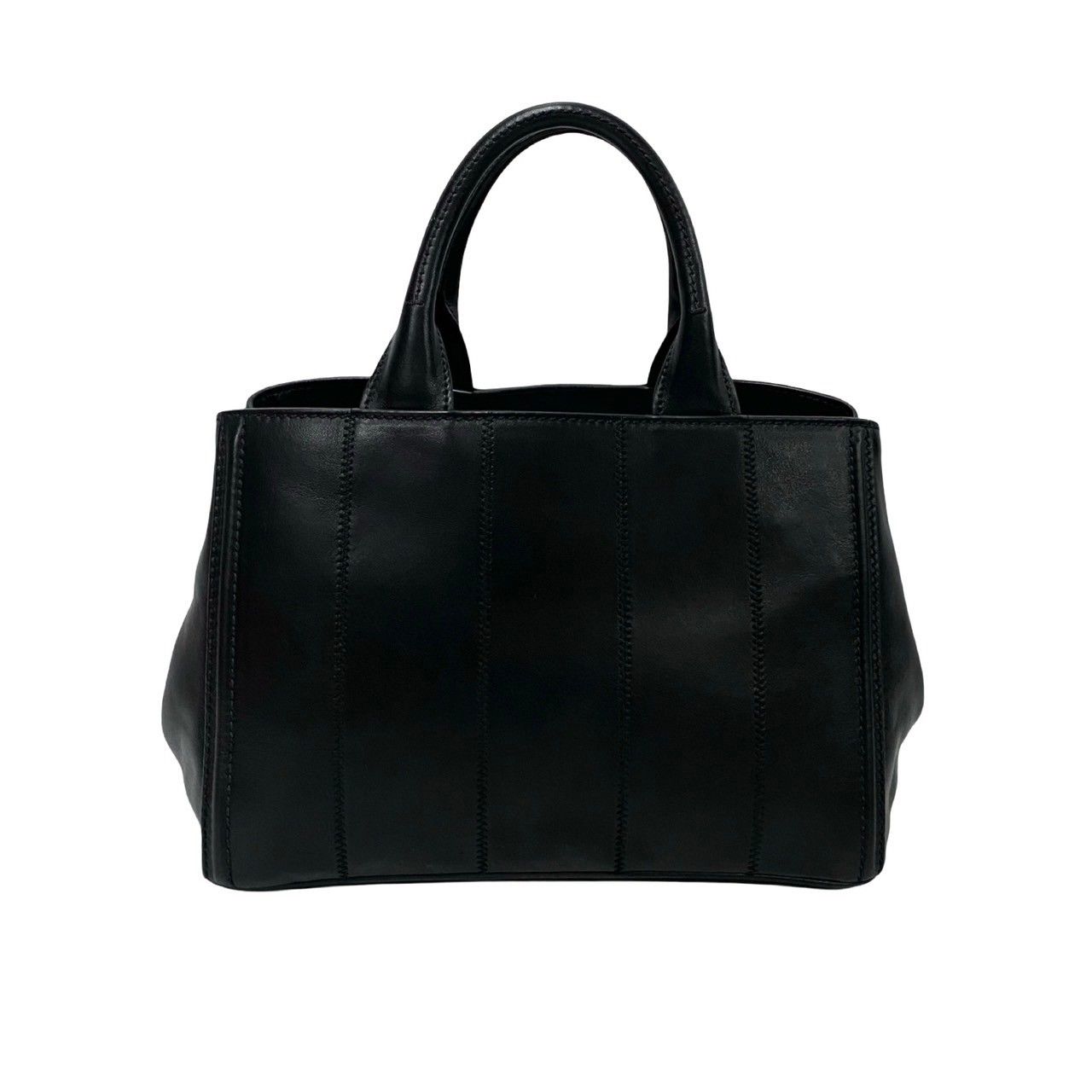 ほぼ未使用 希少品 PRADA プラダ ロゴ 金具 カナパ レザー 本革 2way