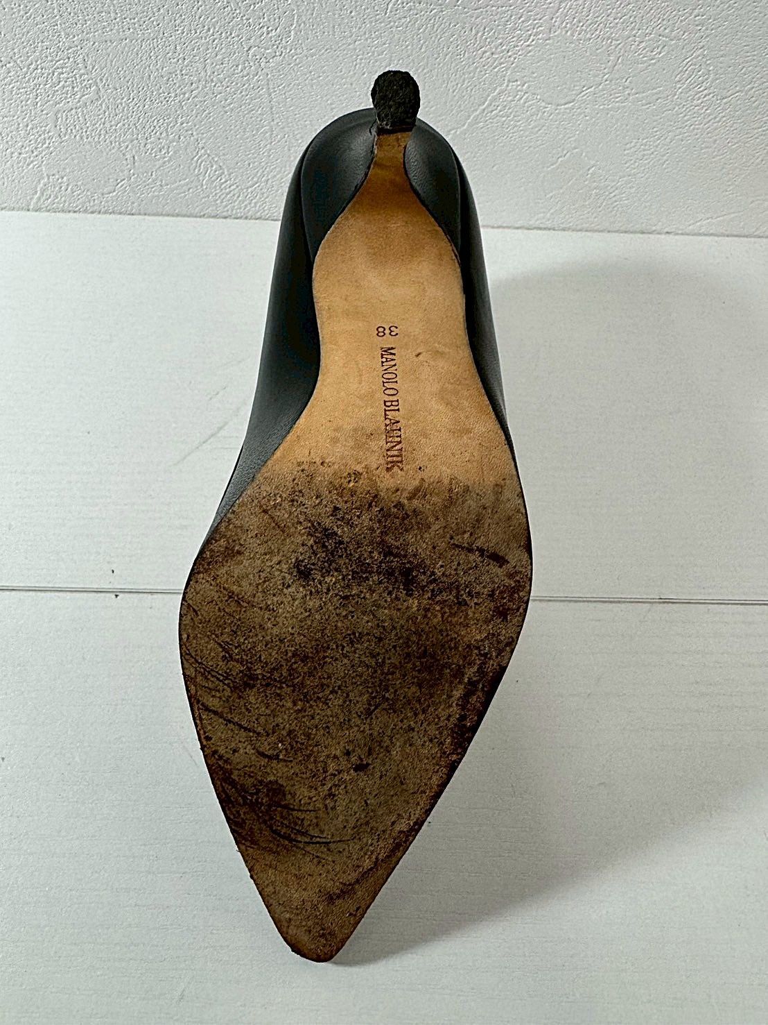 MANOLO BLAHNIK マノロブラニク レザー ハイヒール 38 - メルカリ