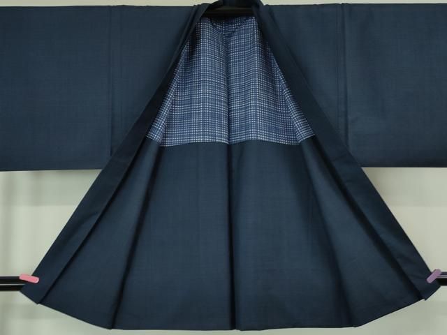平和屋本店□極上 男性 本場大島紬 アンサンブル 長羽織 100亀甲 総
