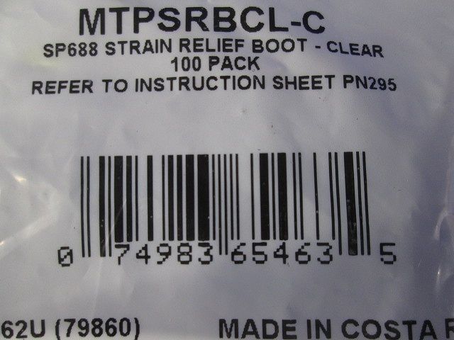 Cat6モジュラープラグ用ブーツ 100個入 MTPSRCL-C-100 【公式通販】