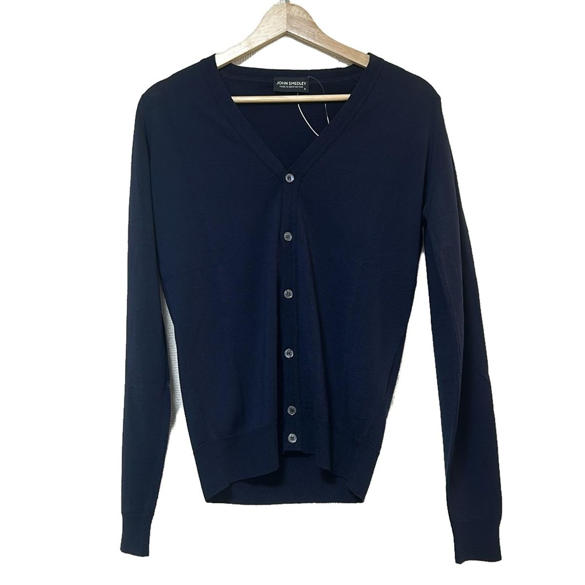 JOHN SMEDLEY ダークネイビー カーディガン JOHN SMEDLEY(ジョンスメドレー) カーディガン サイズS S