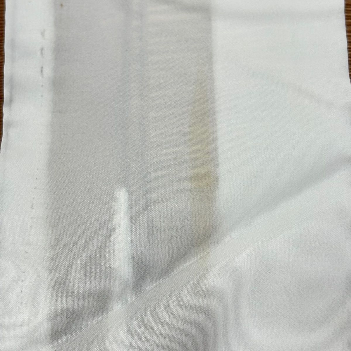 付下げ 身丈160.5cm 裄丈66cm M 単衣 川村久太郎 紬地 落款 縞 薄茶色  