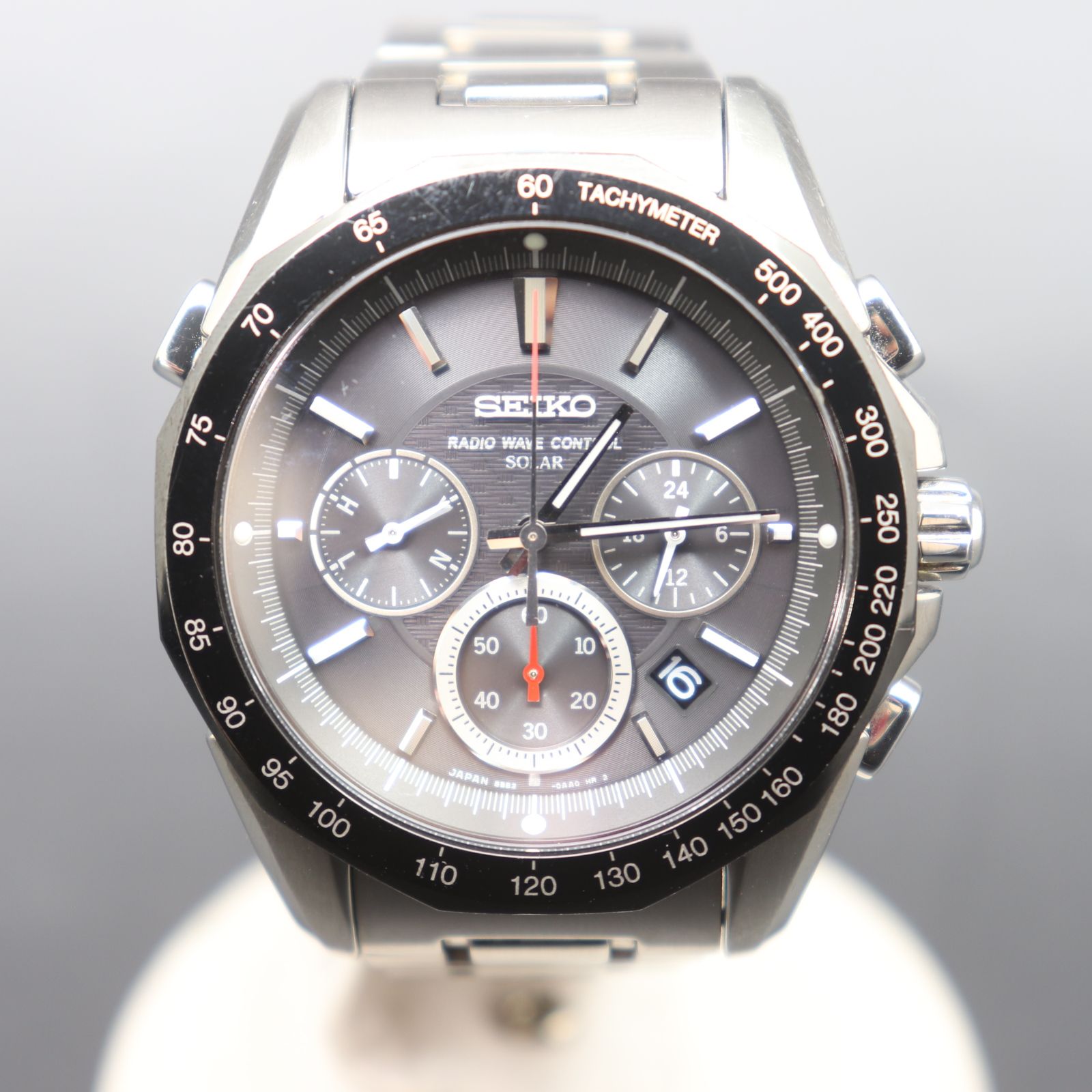 セイコー ブライツ SAGA027 ソーラー電波時計 クロノグラフ