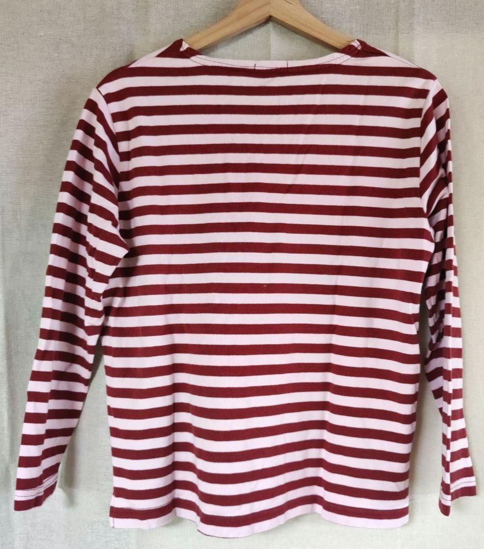注目ショップ・ブランドのギフト 赤と白のストライプ 長袖Tシャツ メルカリ - トップス