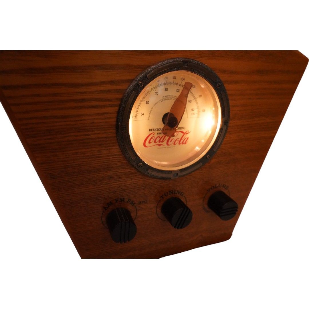 ★ほぼ新品【コカコーラ 木箱 ビンテージラジオAM/FM デジタル時計 動作良好 Yahoo!オークション -「cocacola radio」の落札相場・落札価格