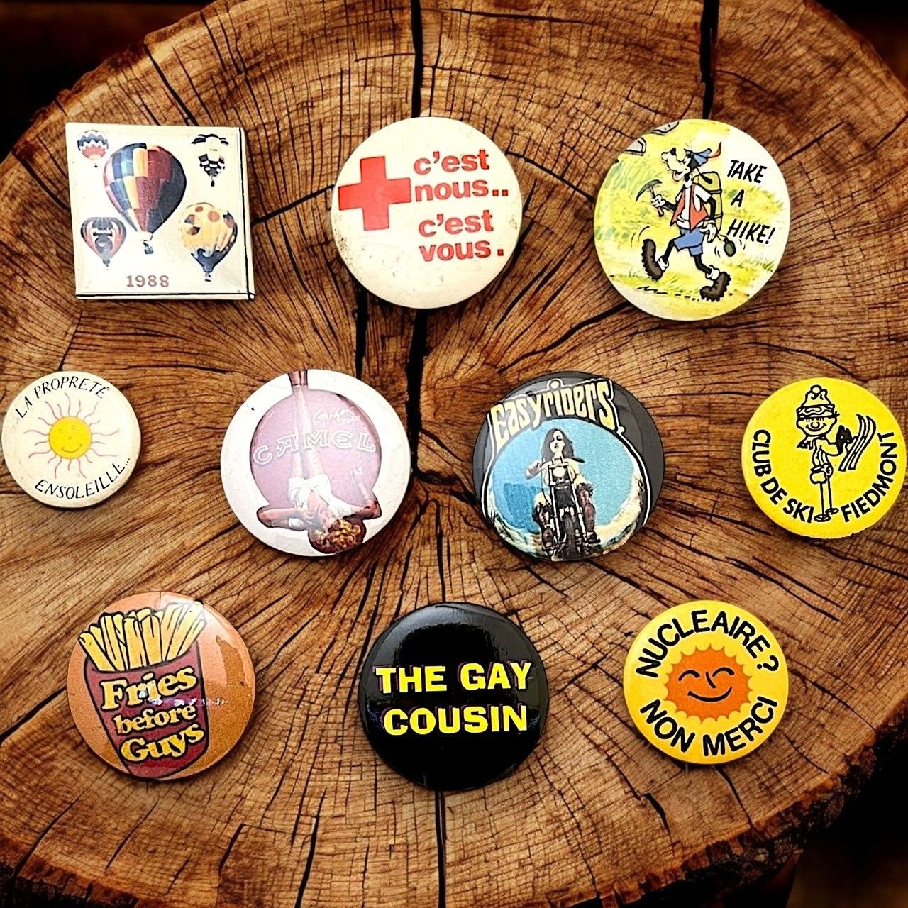 缶バッジ ビンテージ アンティーク BV 50s ~ 60s 70s 80s 90s 00s 小物