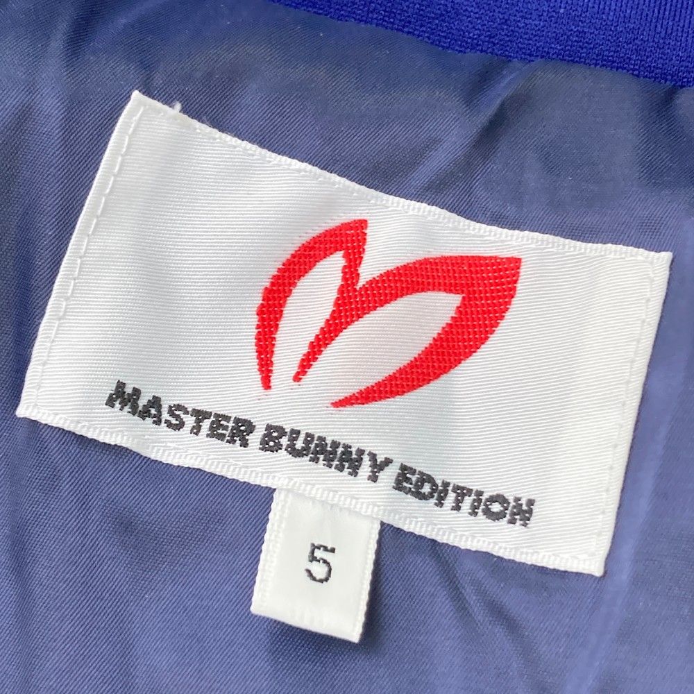 サイズ：5 MASTER BUNNY EDITION マスターバニーエディション 2023年モデル 切替 フルジップ ダウンジャケット  ブルー系 [240101415052] ゴルフウェア メンズ ストスト サイズ：5 MASTER BUNNY EDITION マスターバニーエディション