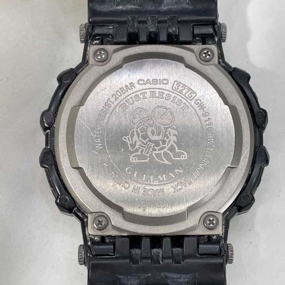  CASIO カシオ G SHOCK ジーショック GULFMAN ガルフマン GW 9110 BW ブラック 腕時計(デジタル) 時計