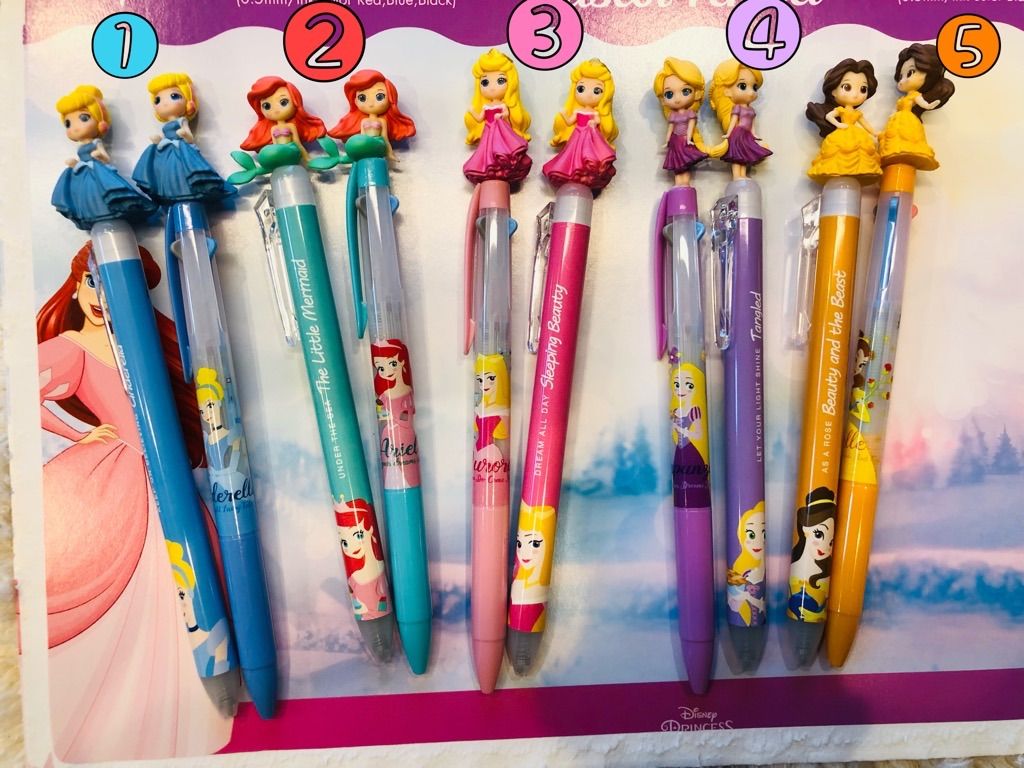 メルカリshops 再入荷 ディズニー ボールペン プリンセス 2個セット