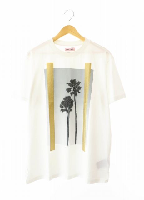 パームエンジェルス ヤシの木&ロゴ プリントTシャツ ブラック パームエンジェルス PALM ANGELS Palm Tree Tee パームツリー