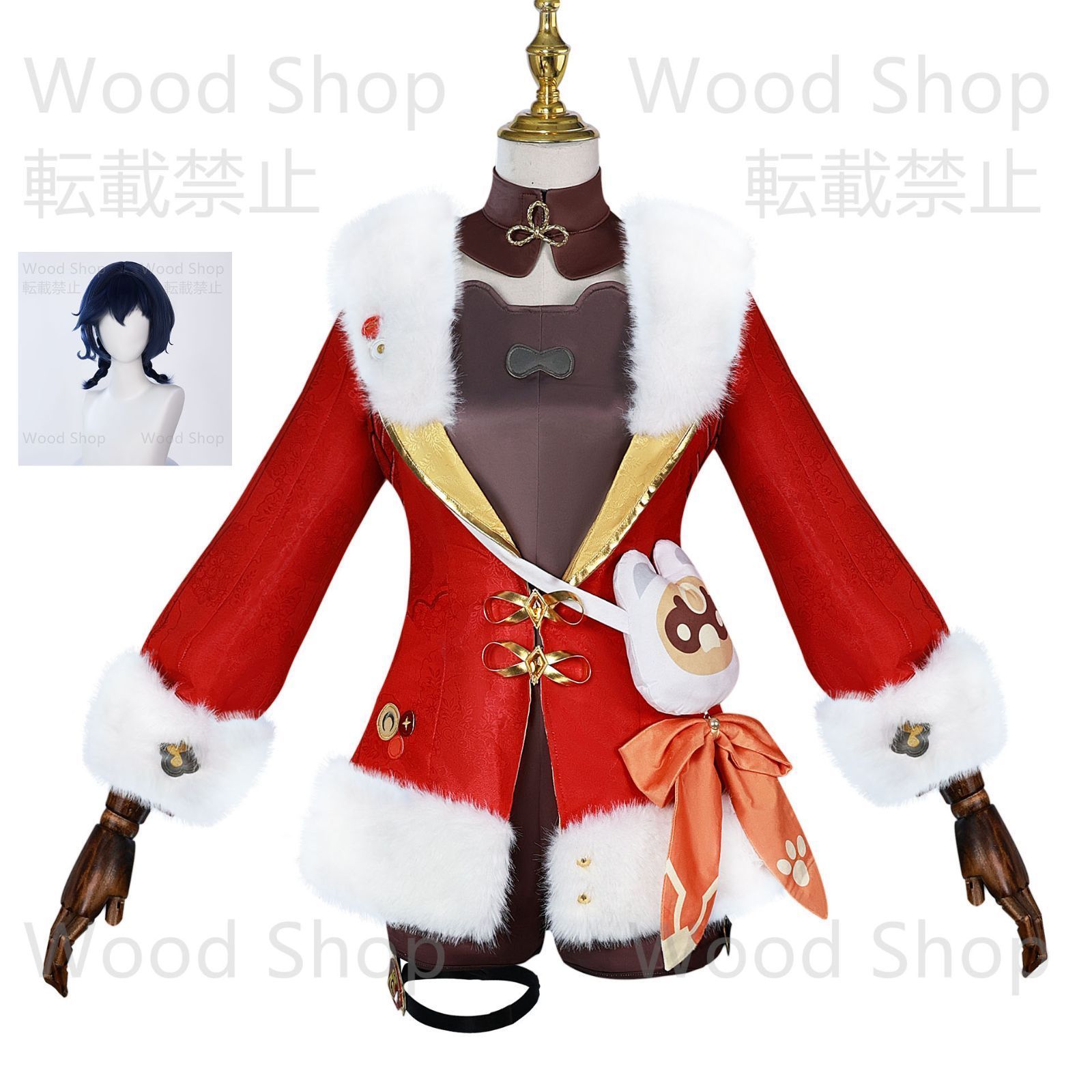 原神 GENSHIN Hu Tao フータオ Xiangling 香菱 シャンリン ウィッグ付き コスチューム コスプレ コスプレ衣装 キャラクター衣装 学園祭 文