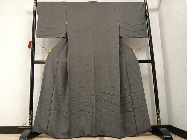 平和屋着物●江戸小紋 小鮫小紋柄 黒地 正絹 AABC3718ph