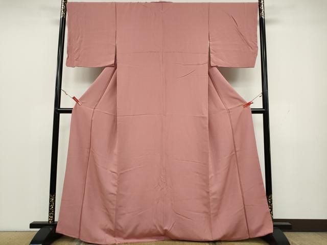 洗える着物 色無地プレタ プレタ着物 単衣 袷 茶色 利休茶色 ブラウン 色無地 老舗 きもの工房 仕立て上がり M・Lサイズ 洗える着物 袷 単衣 着物 洗える 色無地 プレタ着物 茶色 利休茶色