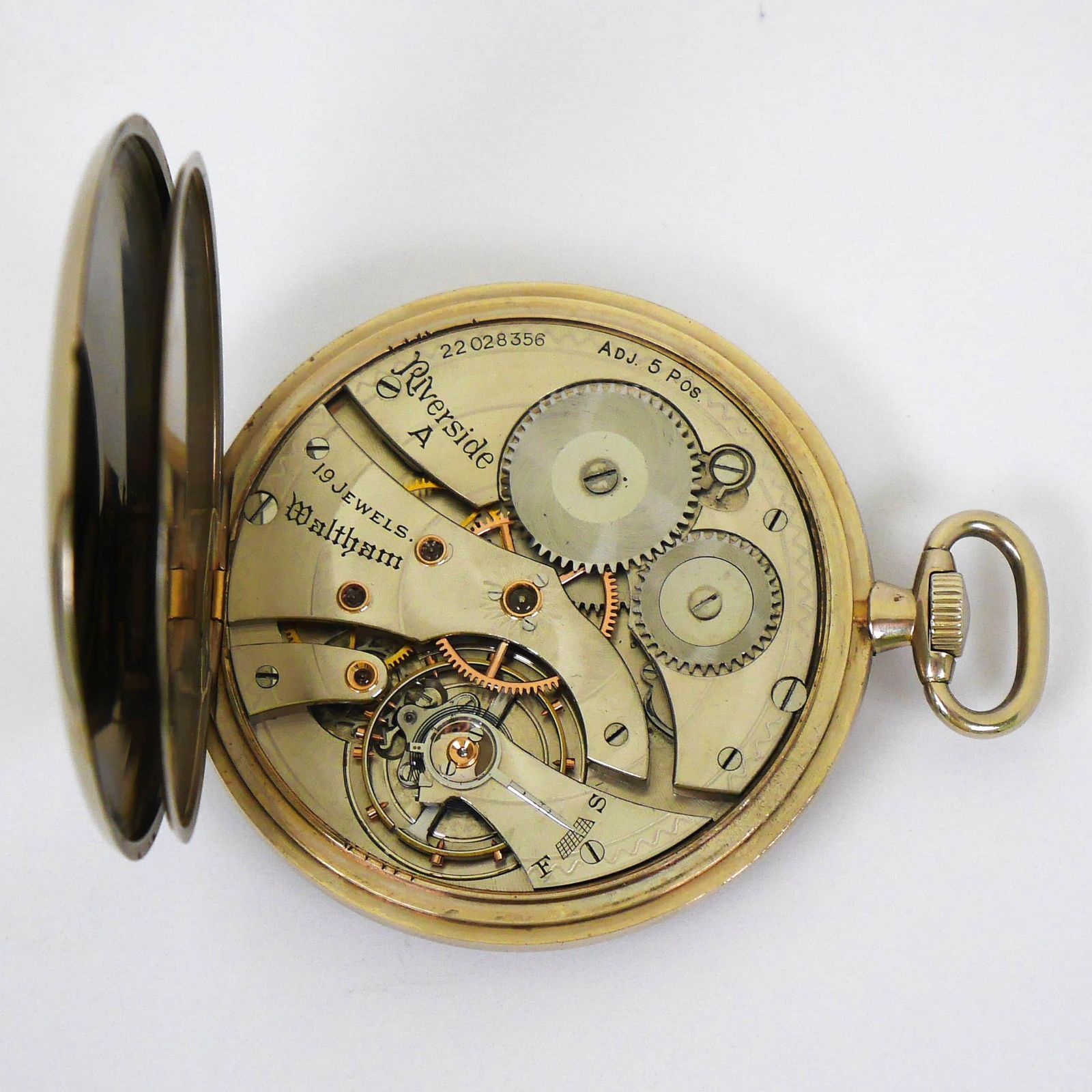 no20 不動品【至高の逸品】【高級機】ウォルサム RIVERSIDE A 19石 5 