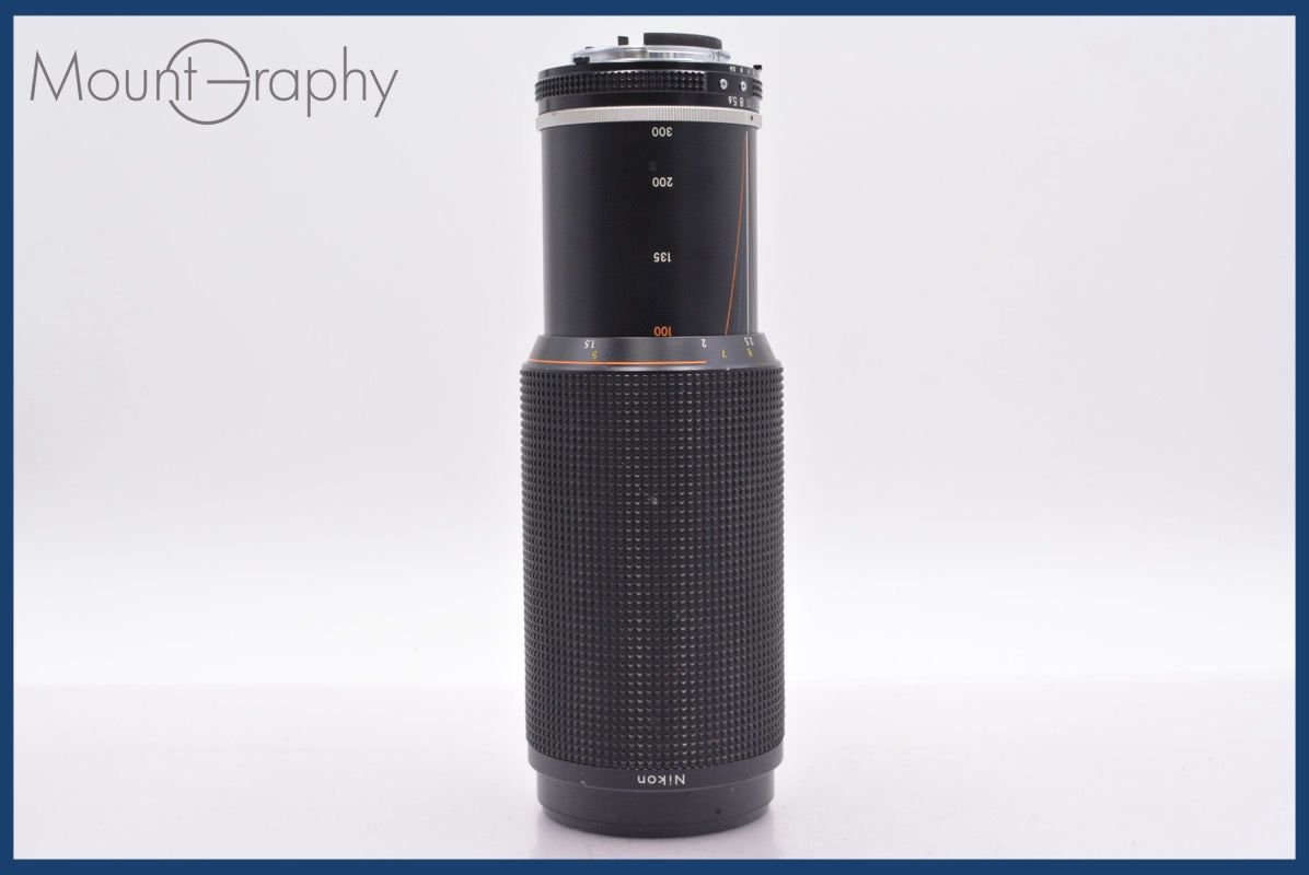 上 ニコン Nikon Zoom-NIKKOR 100-300mm F5.6 Ai-S 前後キャップ-レンズフィルター付 完動 同梱可 mj5208