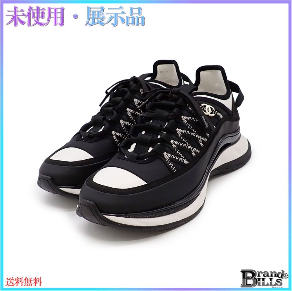 CHANEL - CHANEL シャネル Coco Mark Matrassse Fabric Sneakers