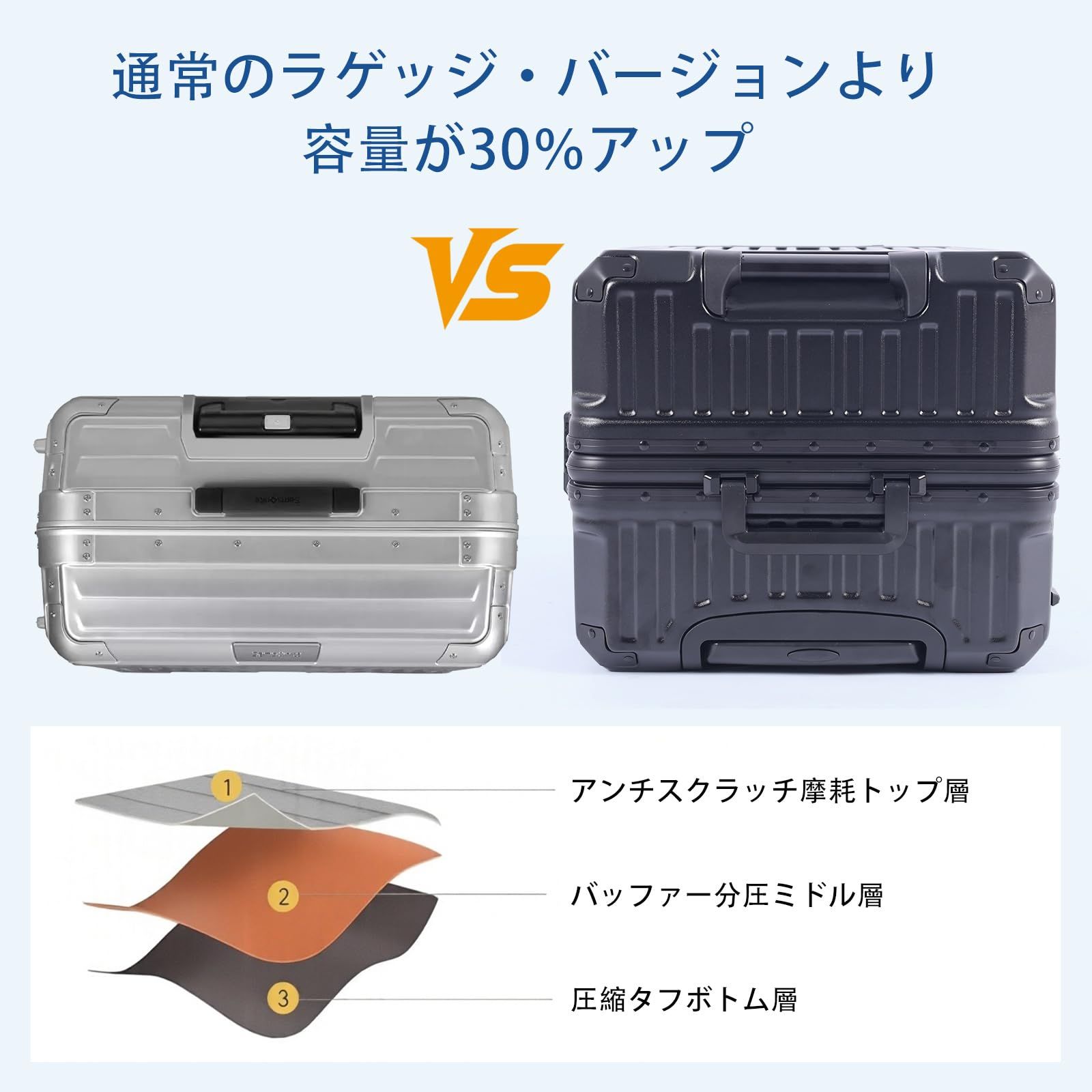 留学用スーツケース大型多機能大容量USB Black