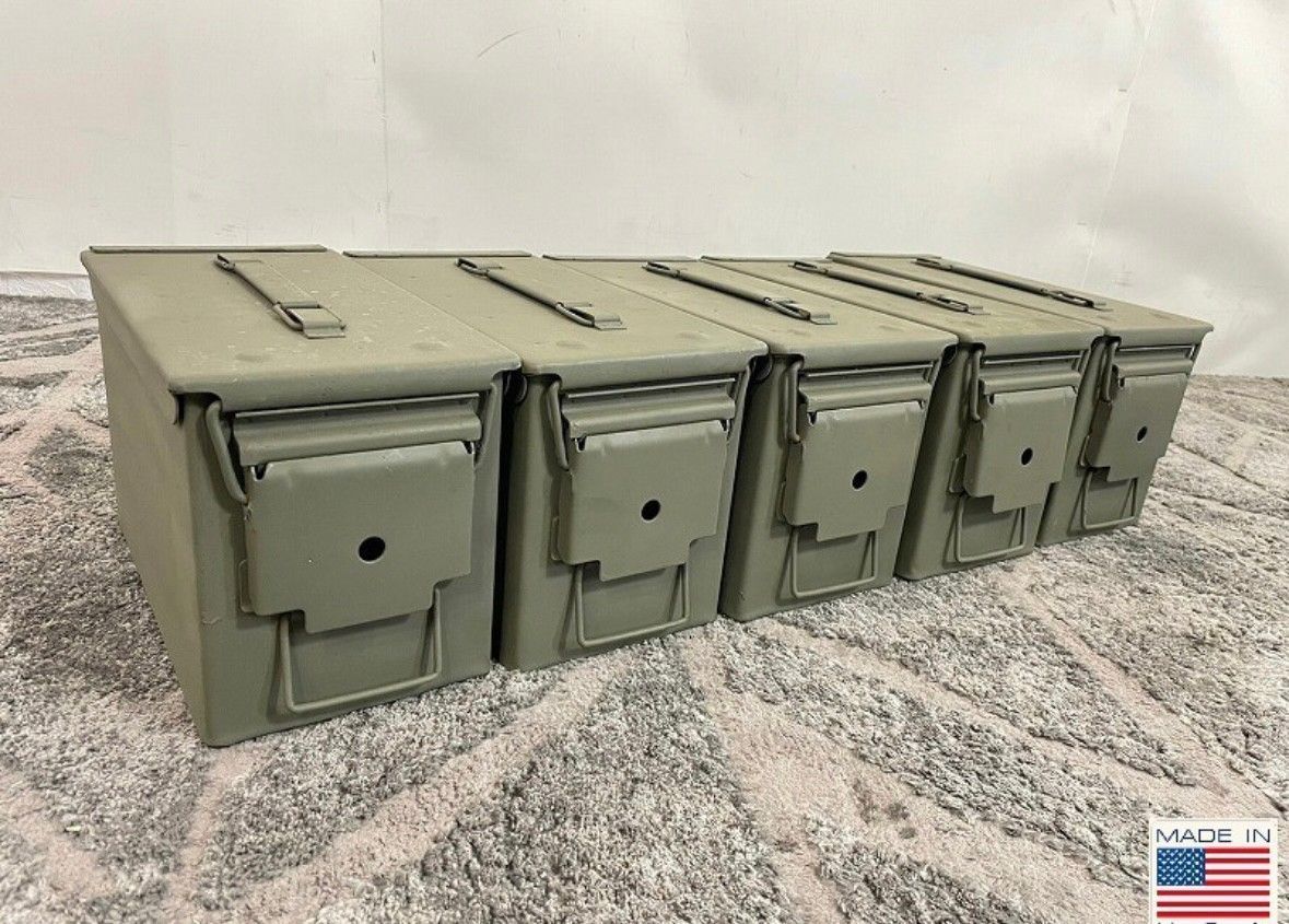 米軍放出品 アンモ缶ケース 2個 弾薬箱 工具箱 サバゲー ミリタリー