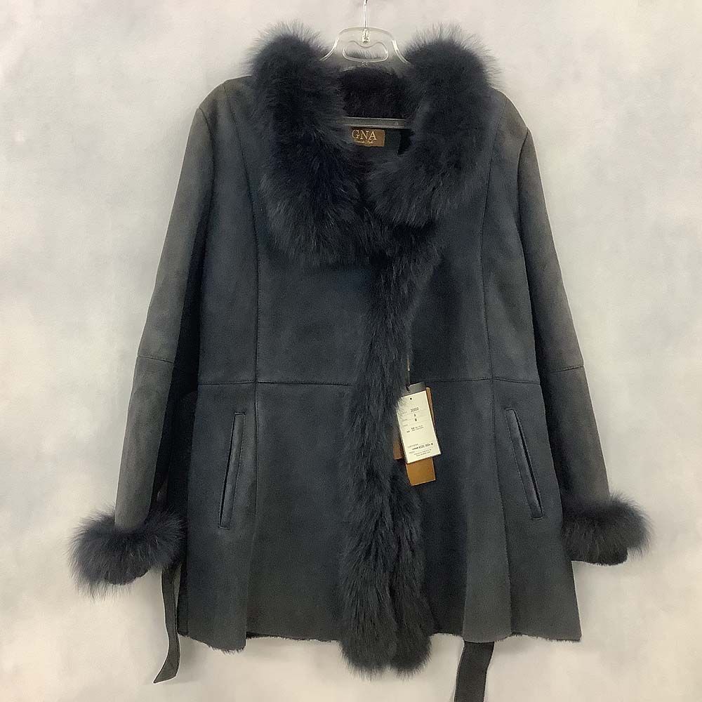 GNA comodo style ムートンジャケット ブルーフォックスファー