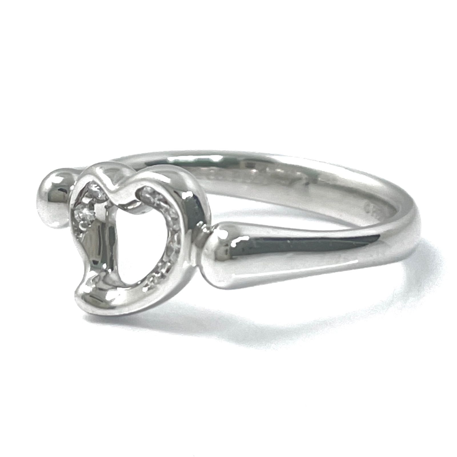 TIFFANY&Co./ティファニー オープンハートダイヤリング Pt950 11号