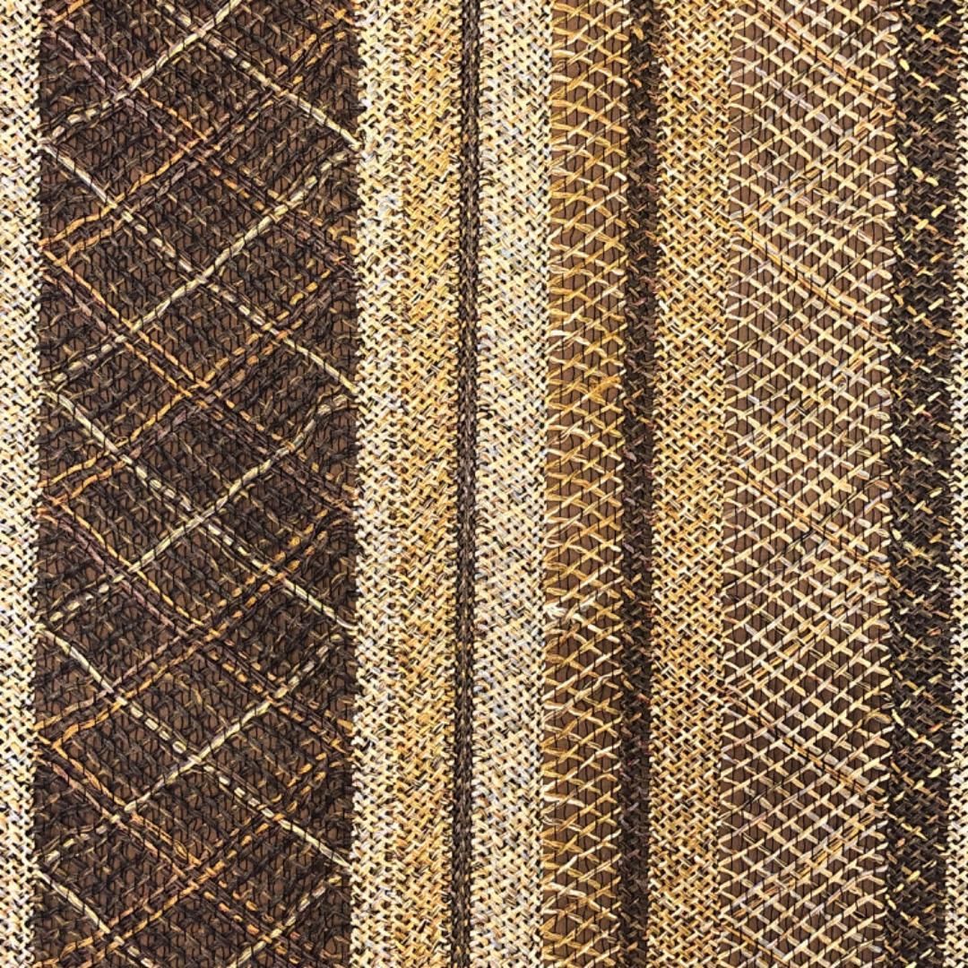 美しい縦柄織模様 麦藁色